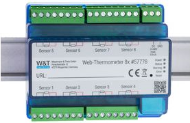 W&T WebThermograph 8x, zur Erfassung von 8 Temperaturpunkten integrierter Datenlogger, 8 Messeingänge Pt100/Pt1000 - 1 Stück (57778) von W&T