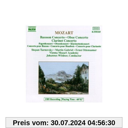 Mozart Oboen-, Fagott und Klarinettenkonzerte von W.a. Mozart