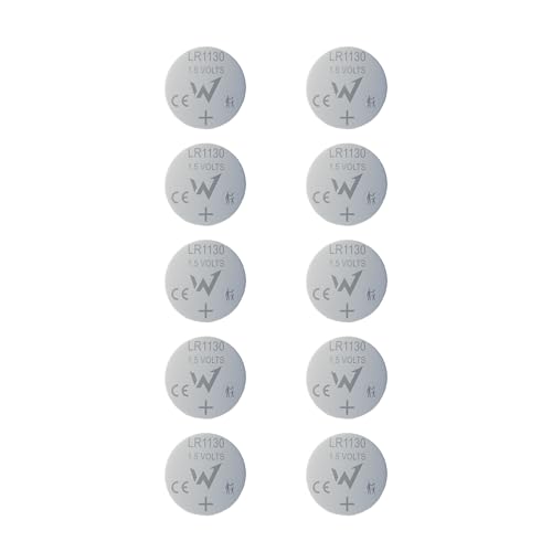 W Onder Full Energy – Knopfzellen LR54 Alkaline 1,5 V, Lange Lebensdauer – Packung mit 10 Batterien W Onder Full Energy – Knopfzellen LR54 Alkaline 1,5 V, Lange Lebensdauer – Packung mit 10 Batterien von W