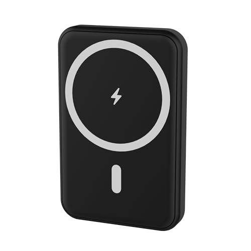 W Onder Full-Power – Externer Akku magnetisch 10.000 mAh – kompatibel mit iPhone, Samsung und Anderen magnetischen Mobiltelefonen – Schnellladung 20 W mit USB-C Eingang & Ausgang – USB-C-Kabel im von W