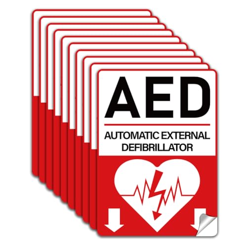 WADORN 10 Blatt AED Schildaufkleber Aufkleber Für Automatische Externe Defibrillatoren Wasserfest Selbstklebend Vinyl AED Etiketten Für Krankenhäuser U Bahnen Flughäfen Öffentliche Orte 18x13cm WADORN 10 Blatt AED Schildaufkleber Aufkleber Für Automatische Externe Defibrillatoren Wasserfest Selbstklebend Vinyl AED Etiketten Für Krankenhäuser U Bahnen Flughäfen Öffentliche Orte 18x13cm von WADORN