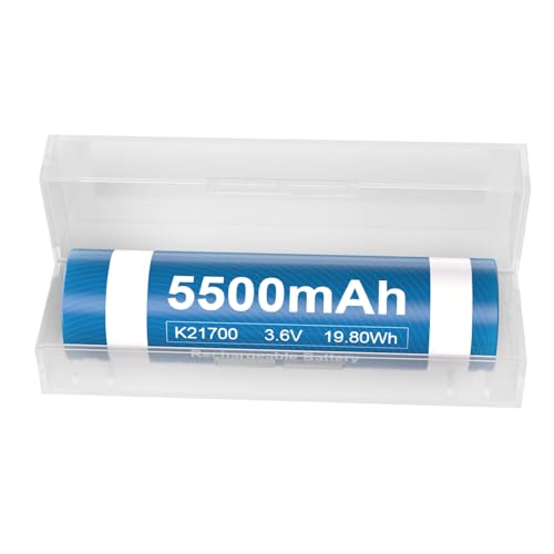 WAEUUKKPO 1 Stück 5500mAh Verbessert Hohe Kapazität Akku 3.6V mit Batterien Aufbewahrungsbox für Taschenlampe Scheinwerfer von WAEUUKKPO