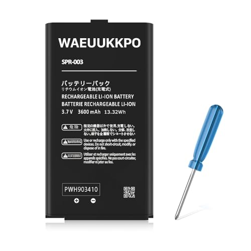 WAEUUKKPO 3600mAh SPR-003 Akku für Nintendo 3DS XL New 3DS XL LL Spielkonsole, Verbessert Hohe Kapazität Ersatz Akku für Nintendo Switch Spielkonsole mit Reparatur Tool Kits WAEUUKKPO 3600mAh SPR-003 Akku für Nintendo 3DS XL New 3DS XL LL Spielkonsole, Verbessert Hohe Kapazität Ersatz Akku für Nintendo Switch Spielkonsole mit Reparatur Tool Kits von WAEUUKKPO