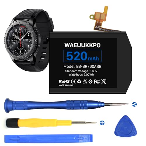 WAEUUKKPO [520mAh] Akku für Samsung Gear S3 Frontier SM-R760 und Gear S3 Classic, 3,85V Ersatzakku für SM-R760, R770, R765 EB-BR760ABE GH43-04699A von WAEUUKKPO