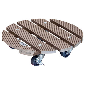 WAGNER® design yourself Pflanzenroller WPC GH 0536 Kunststoff taupe rund 29,0 x 7,5 cm von WAGNER® design yourself