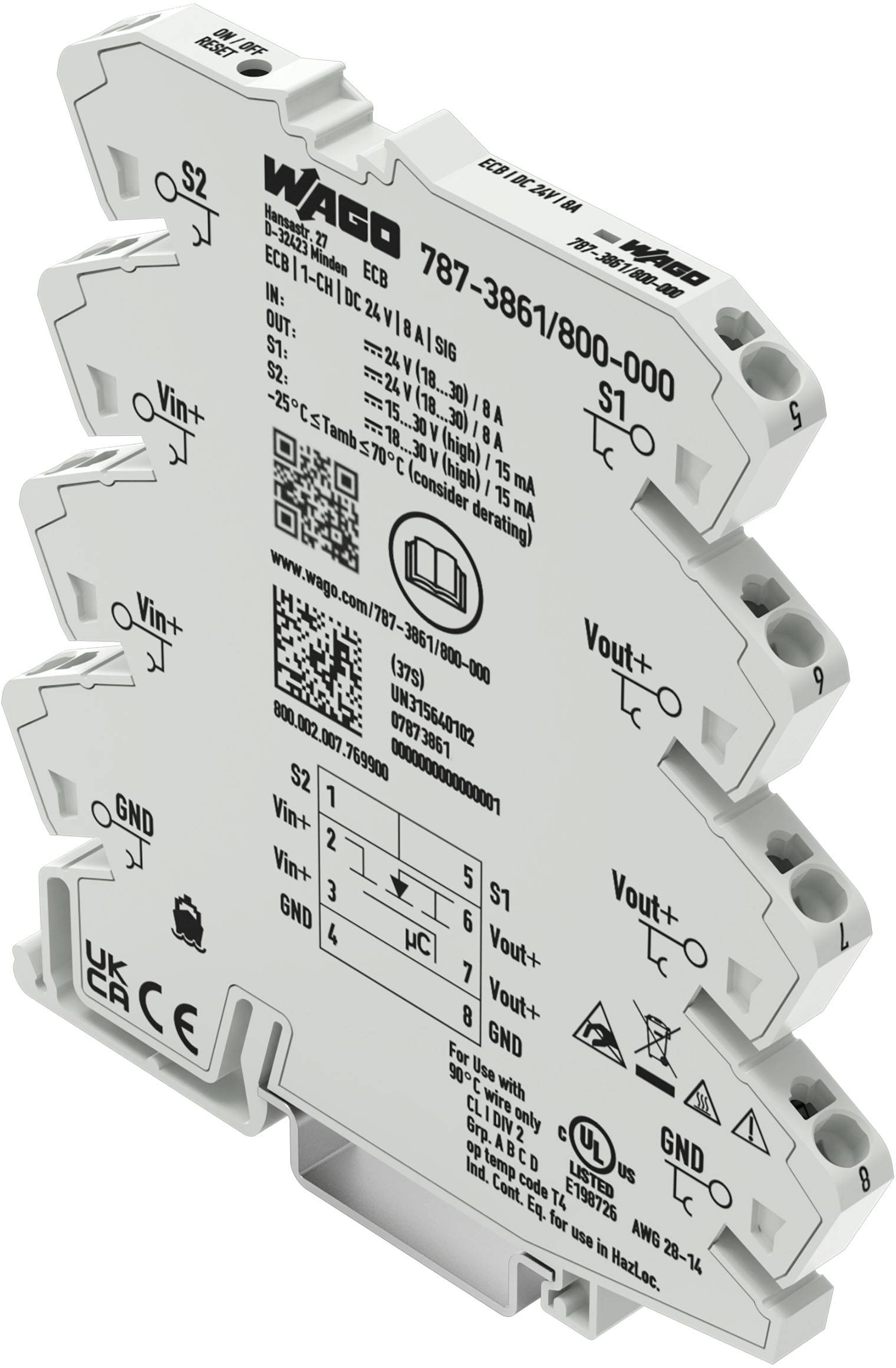 WAGO 787-3861/800-000 Elektronischer Schutzschalter,1-kanalig WAGO 787-3861/800-000 Elektronischer Schutzschalter,1-kanalig von WAGO GmbH & Co. KG