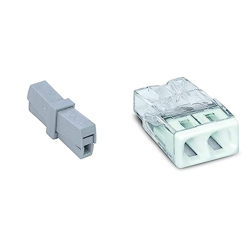 Best Price Square Connector, Lighting, 2.5MM, Grey 224-201 by WAGO & WAGO® Klemme, 2-Leiter, Verbindungsdosenklemme, 2273-202 (100 Stück) von WAGO