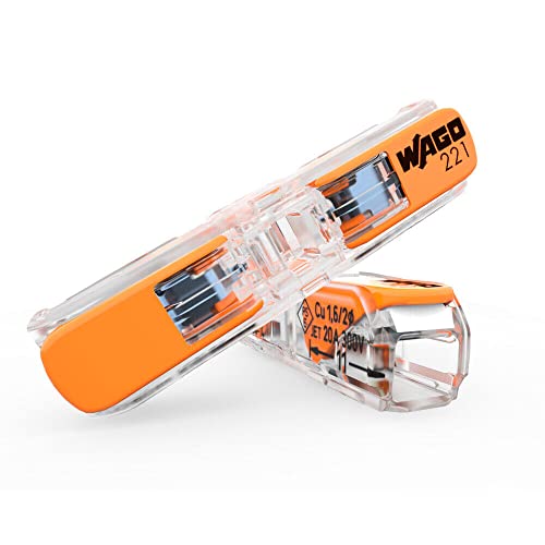 WAGO 2-Leiter Durchgangs-Verbinder mit Hebel 221-2411 | Nennquerschnitt: 4 mm², mit Hebel, 60 Stück, geeignet für alle Leiterarten, von ein-, fein- und mehrdrähtigen Leiter WAGO 2-Leiter Durchgangs-Verbinder mit Hebel 221-2411 | Nennquerschnitt: 4 mm², mit Hebel, 60 Stück, geeignet für alle Leiterarten, von ein-, fein- und mehrdrähtigen Leiter von WAGO