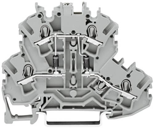 WAGO 2002-2214/1000-489 Doppelstock-Diodenklemme 5.20mm Zugfeder Belegung: L Grau 1St. von WAGO