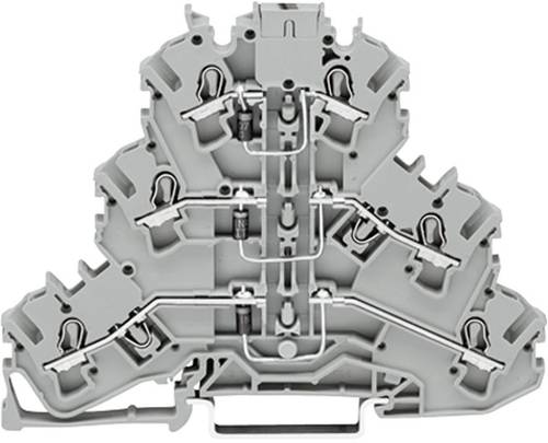 WAGO 2002-3212/1000-673 Dreistock-Diodenklemme 5.20mm Zugfeder Belegung: L Grau 1St. von WAGO