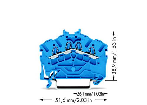 WAGO 2002-6404 Durchgangsklemme 5.20mm Zugfeder Belegung: N Blau 100St. WAGO 2002-6404 Durchgangsklemme 5.20mm Zugfeder Belegung: N Blau 100St. von WAGO