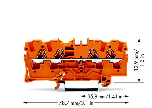 WAGO 2004-1402 Durchgangsklemme 6.20mm Zugfeder Orange 50St. WAGO 2004-1402 Durchgangsklemme 6.20mm Zugfeder Orange 50St. von WAGO