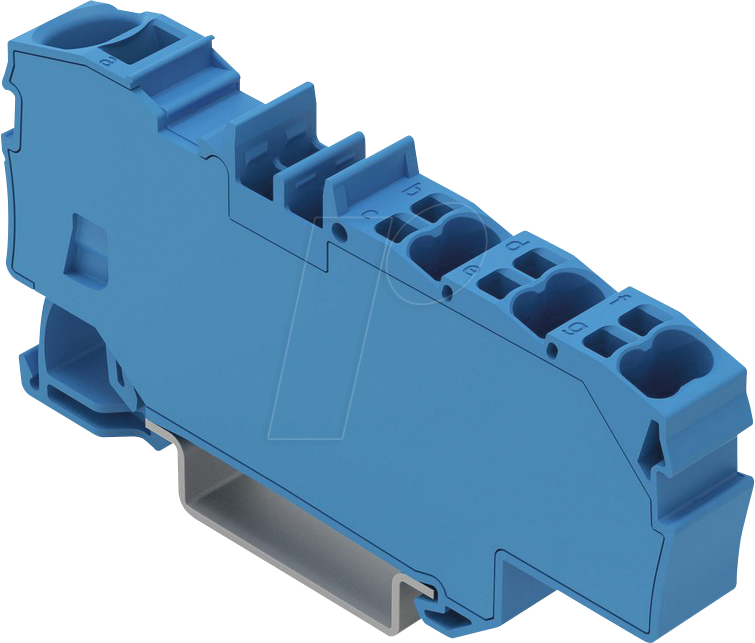 WAGO 2006-8034 - Verteilerklemme 1x 6 mm² / 6x 1,5 mm², Blau von WAGO