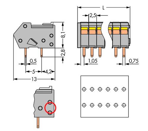 WAGO 218-111/000-012 Federkraftklemmblock 0.50mm² Polzahl (num) 11 Orange 160St. von WAGO