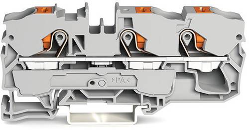 WAGO 2210-1301 Durchgangsklemme 10mm Push-In-Klemme Grau 25St. von WAGO