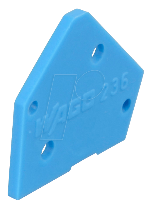 WAGO 236-400 - Abschlussplatte blau von WAGO