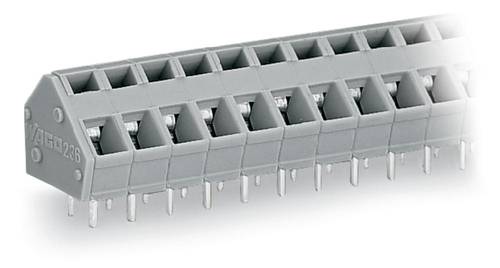 WAGO 236-408 Federkraftklemmblock 2.50mm² Polzahl (num) 8 Grau 100St. von WAGO