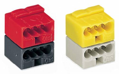 WAGO 243-212 Dosenklemme flexibel: - starr: 0.28-0.5mm² Polzahl (num): 8 500 St. Lichtgrau, Gelb von WAGO