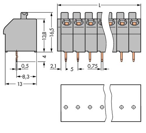 WAGO 250-518/000-012 Federkraftklemmblock Polzahl (num) 1 Orange 40St. von WAGO