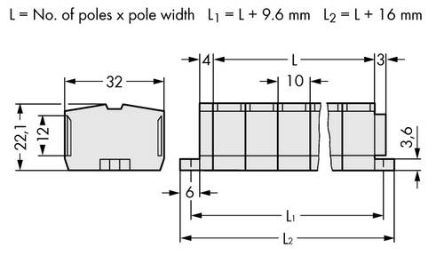 WAGO 264-238 Klemmenleiste 10mm Zugfeder Belegung: L Grau 50St. WAGO 264-238 Klemmenleiste 10mm Zugfeder Belegung: L Grau 50St. von WAGO