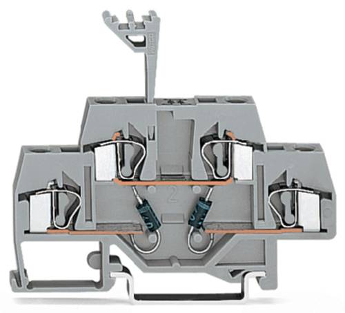 WAGO 281-635/281-490 Doppelstock-Diodenklemme 6mm Zugfeder Belegung: L Grau 50St. von WAGO