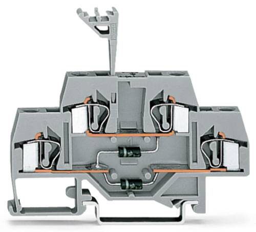 WAGO 281-635/281-492 Doppelstock-Diodenklemme 6mm Zugfeder Belegung: L Grau 50St. von WAGO