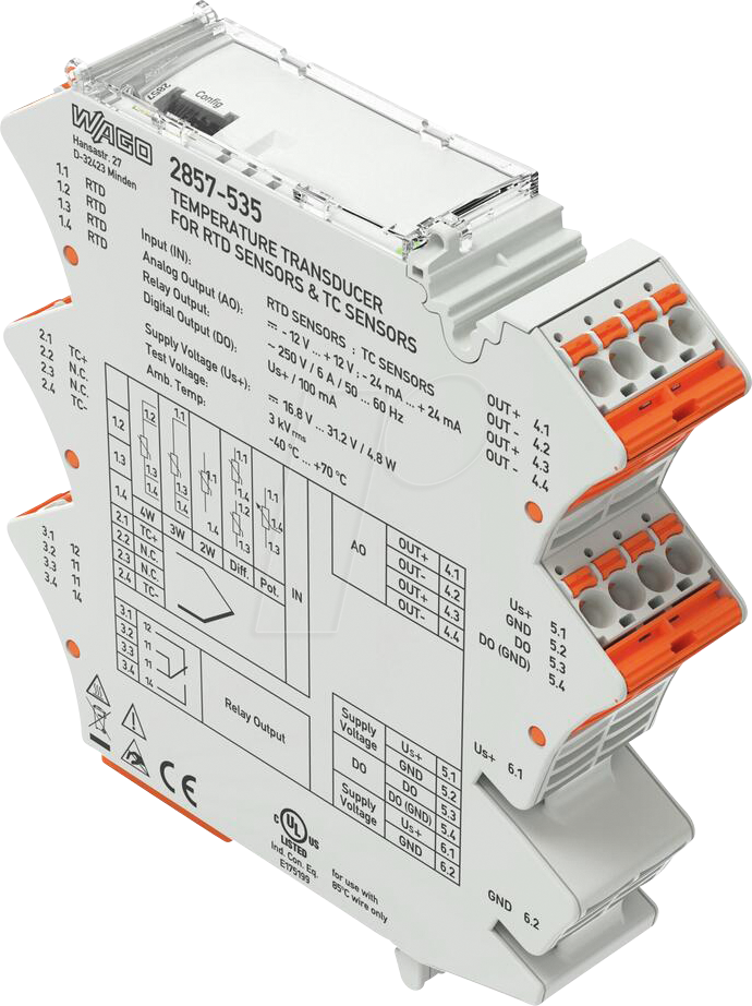 WAGO 2857-535 - RTD Temperaturmessumformer, konfigurierbar, 24 Vdc von WAGO