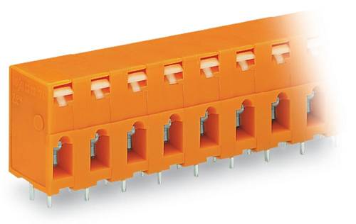 WAGO 741-406 Federkraftklemmblock 2.50mm² Polzahl (num) 6 Orange 100St. von WAGO