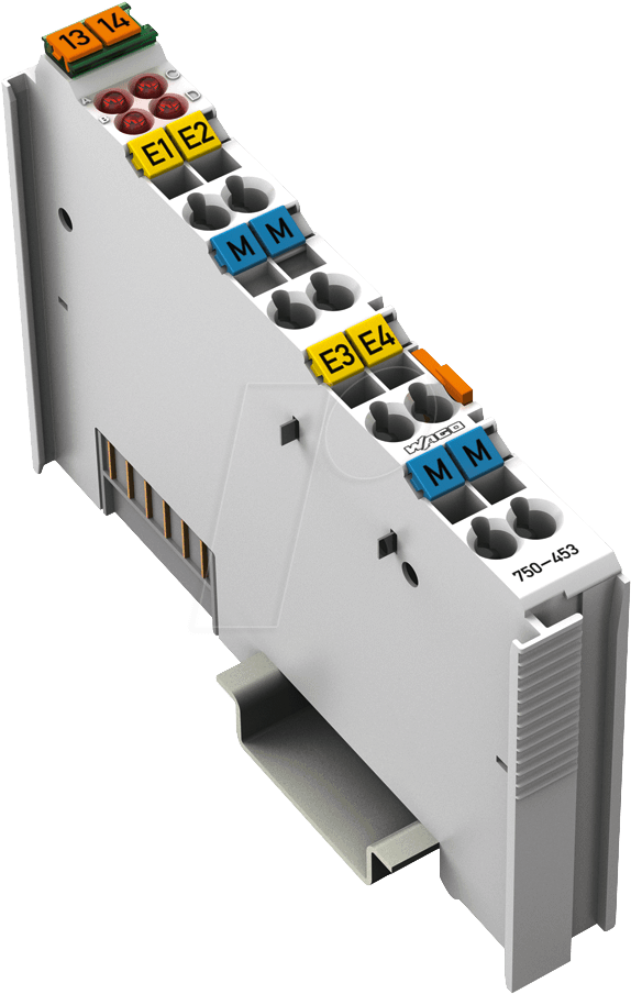 WAGO 750-453 - 4-Kanal Analog Eingangsklemme 0-20 mA Single von WAGO