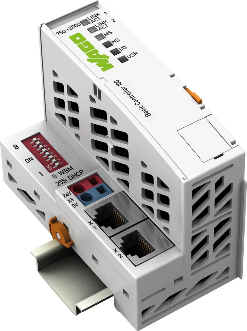 WAGO 750-8000 - Basic Controller 100, 2x Ethernet, Eco von WAGO