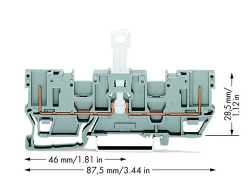 WAGO 769-202 Basisklemme 5mm Zugfeder Belegung: L Grau 50St. von WAGO