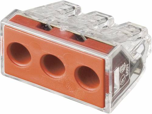 WAGO 773-173 773-173 Verbindungsklemme flexibel: - starr: 2.5-6mm² Polzahl (num): 3 Transparent, Rot von WAGO