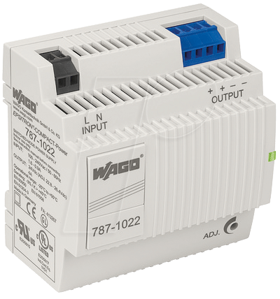 WAGO 787-1022 - Schaltnetzteil, Hutschiene, 96 W, 24 V, 4 A von WAGO