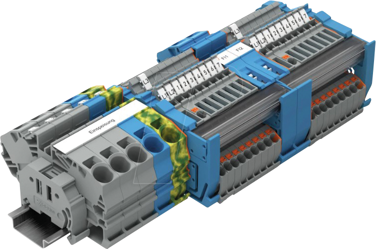WAGO 821-109 - TOPJOB®S-Hauptverteiler-Set FI mit Drücker von WAGO
