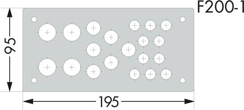 WAGO 850-818/002-001 Flanschplatte (B x H) 195mm x 95mm 1St. von WAGO