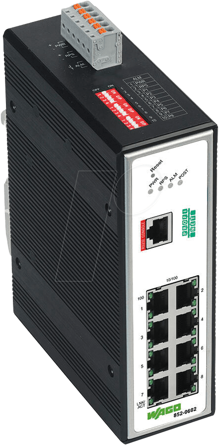 WAGO 852-602 - Switch, 8-Port, Fast Ethernet von WAGO