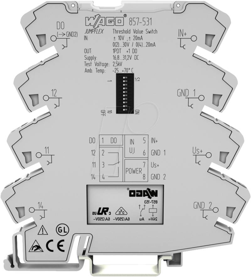 WAGO 857-531 - Grenzwertschalter Analog-EIN und Wechsler-AUS von WAGO