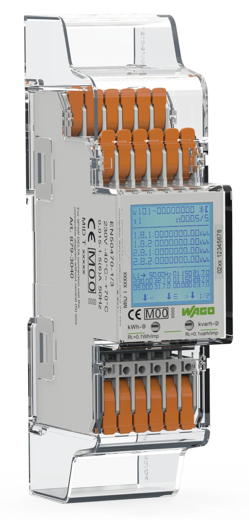 WAGO 879-3040 - Energiezähler (MID), 5A, 2PUCT von WAGO
