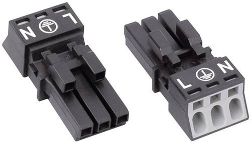 WAGO 890-203 Netz-Steckverbinder WINSTA MINI Buchse, gerade Gesamtpolzahl: 2 + PE 16A Schwarz 1St. WAGO 890-203 Netz-Steckverbinder WINSTA MINI Buchse, gerade Gesamtpolzahl: 2 + PE 16A Schwarz 1St. von WAGO