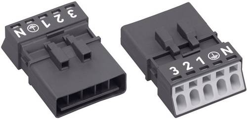 WAGO 890-215 Netz-Steckverbinder WINSTA MINI Stecker, gerade Gesamtpolzahl: 4 + PE 16A Schwarz 1St. von WAGO