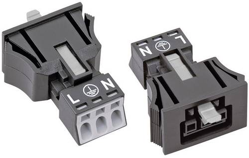 WAGO 890-703 Netz-Steckverbinder WINSTA MINI Buchse, gerade Gesamtpolzahl: 2 + PE 16A Schwarz 1St. WAGO 890-703 Netz-Steckverbinder WINSTA MINI Buchse, gerade Gesamtpolzahl: 2 + PE 16A Schwarz 1St. von WAGO