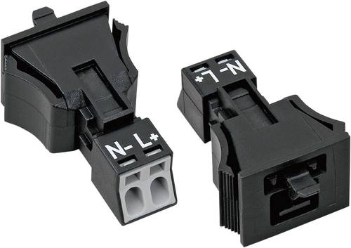 WAGO 890-712 Netz-Steckverbinder WINSTA MINI Stecker, gerade Gesamtpolzahl: 2 16A Schwarz 1St. von WAGO