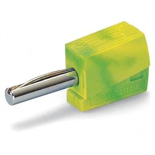 WAGO Bananenstecker 215-911 | für Buchsendurchmesser: 4 mm, Querschnittsbereich: 0,08 - 2,5 mm², 50 Stück, Prüfzubehör für einen Bemessungsstrom bis 20 A und einer Prüfspannung von 42 V von WAGO