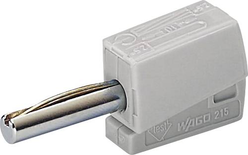 WAGO Bananenstecker Stecker, gerade Stift-Ø: 4mm Grau von WAGO