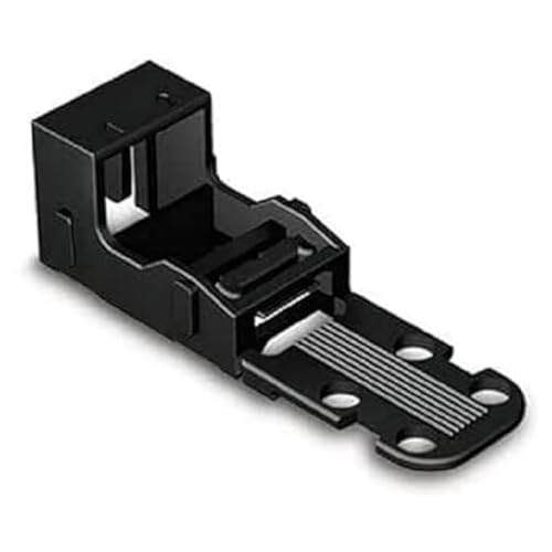 WAGO Befestigungsadapter 221-512/000-004 | für 2 Leiter-Klemmen, 4 mm², 10 Stück, mit Rastfuß, geeignet für liegende Montierung von Verbindungsklemmen, schwarz WAGO Befestigungsadapter 221-512/000-004 | für 2 Leiter-Klemmen, 4 mm², 10 Stück, mit Rastfuß, geeignet für liegende Montierung von Verbindungsklemmen, schwarz von WAGO