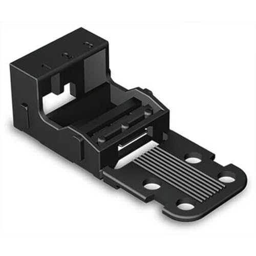 WAGO Befestigungsadapter 221-513/000-004 | für 3 Leiter-Klemmen, 4 mm², 10 Stück, mit Rastfuß, geeignet für liegende Montierung von Verbindungsklemmen, schwarz WAGO Befestigungsadapter 221-513/000-004 | für 3 Leiter-Klemmen, 4 mm², 10 Stück, mit Rastfuß, geeignet für liegende Montierung von Verbindungsklemmen, schwarz von WAGO