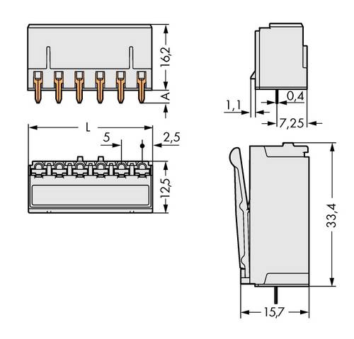 WAGO Buchsengehäuse-Platine 2092 Polzahl Gesamt 6 Rastermaß: 5mm 2092-1306 100St. WAGO Buchsengehäuse-Platine 2092 Polzahl Gesamt 6 Rastermaß: 5mm 2092-1306 100St. von WAGO