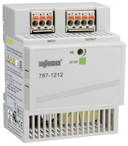 WAGO Compact Stromversorgung 787-1212 | 1-phasig, Power supply Primär getaktet, Hutschienen-Netzteil (DIN-Rail), DC 24 V, 2,5 A, DC-OK LED von WAGO