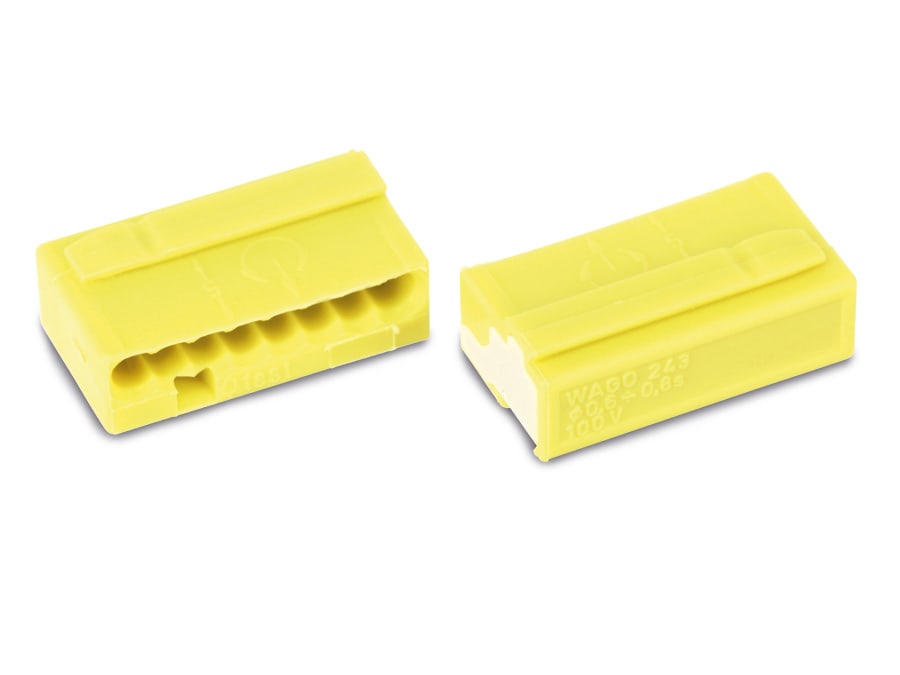WAGO Micro-Steckklemmen 243-508, 8-polig, gelb, 50 Stück von WAGO