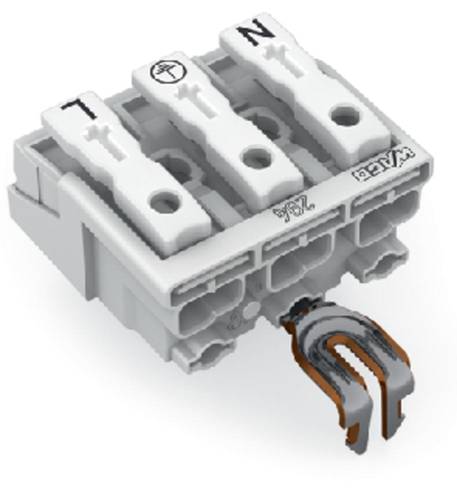 WAGO Netzanschlussklemme starr: 0.5-1.5mm² Polzahl (num): 3 294-5253 500 St. Weiß von WAGO